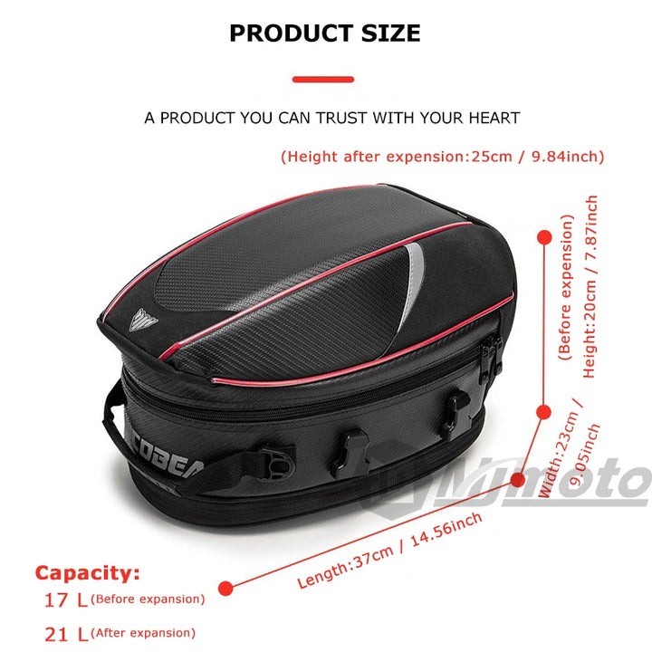 Bolsa de asiento trasero para motocicleta, impermeable, de gran capacidad, Universal, para equipaje de viaje, sillín